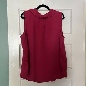 fuchsia Ann Taylor sleeveless top, XL